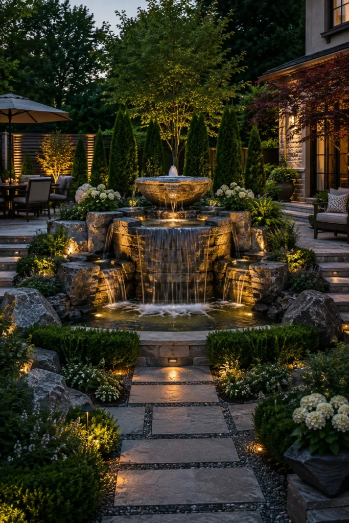 Add a Large Stone Water Feature