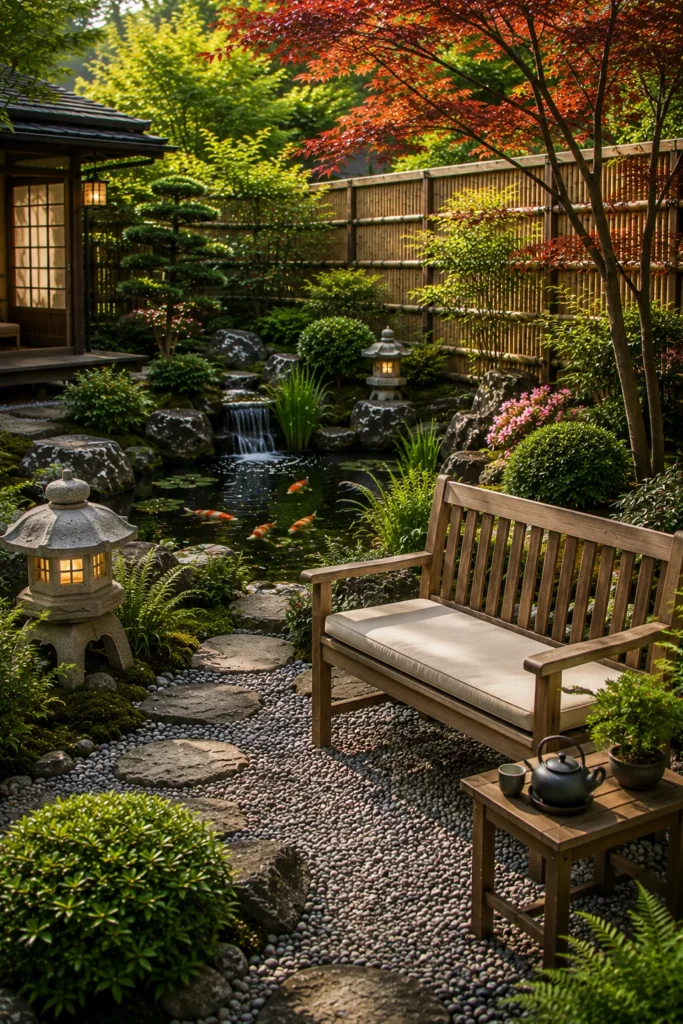 Add a Wooden Bench for Quiet Seating