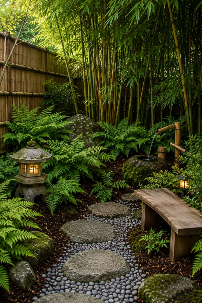 Create a Bamboo and Fern Corner