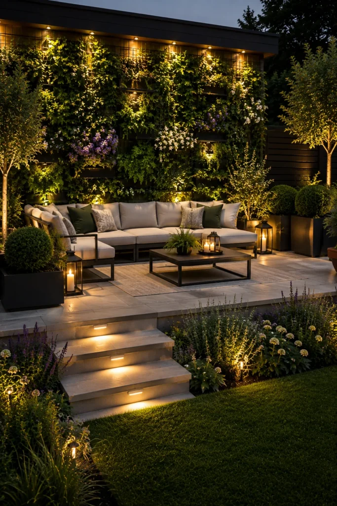 Create a Green Wall Behind the Seating Area