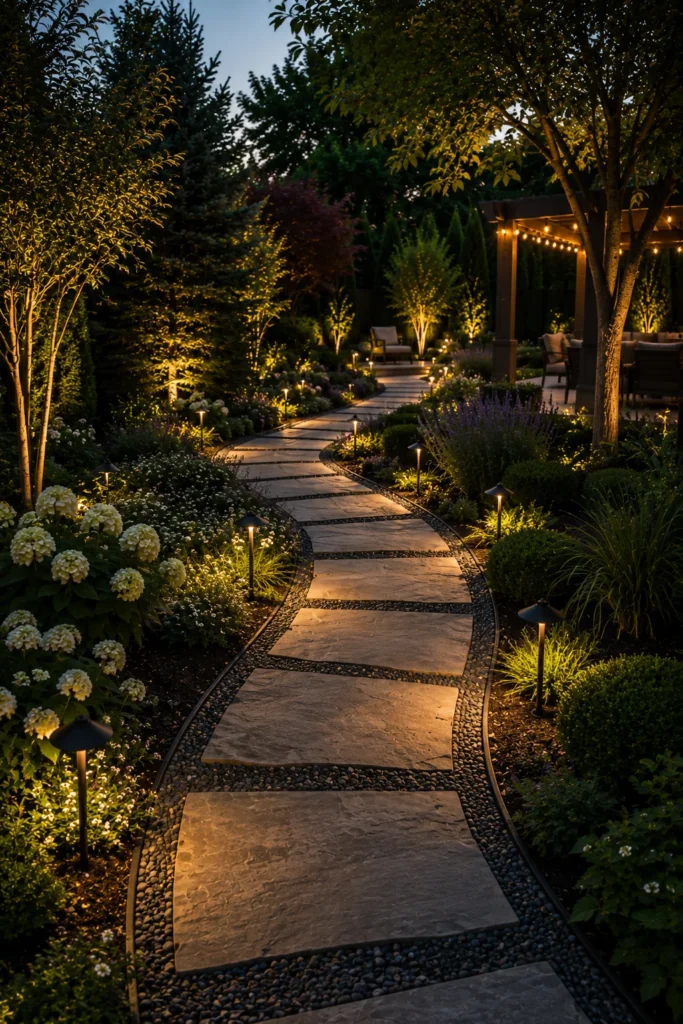 Design a Long Garden Path With Lighting