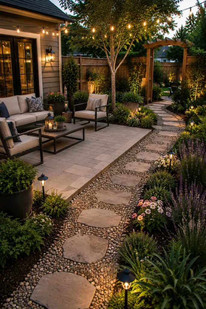 Patio Connected to a Garden Path