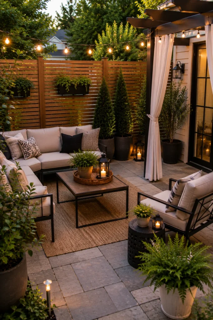 Patio With a Natural Privacy Screen