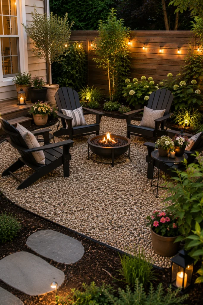 Simple Gravel Patio on a Budget
