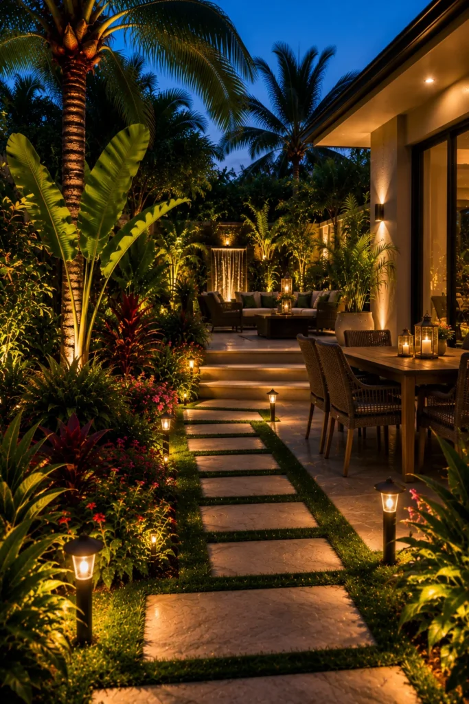 Add Warm Garden Lighting
