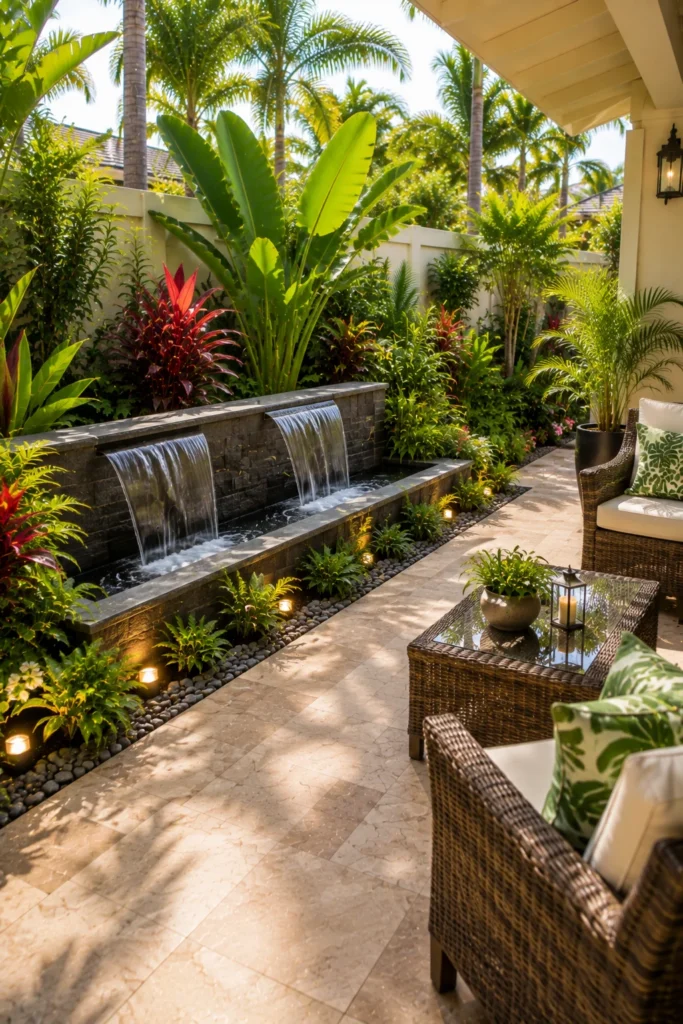 Add a Water Feature Beside the Patio