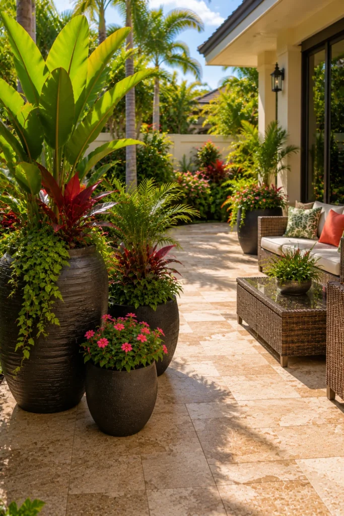 Make a Luxury Patio With Large Planters