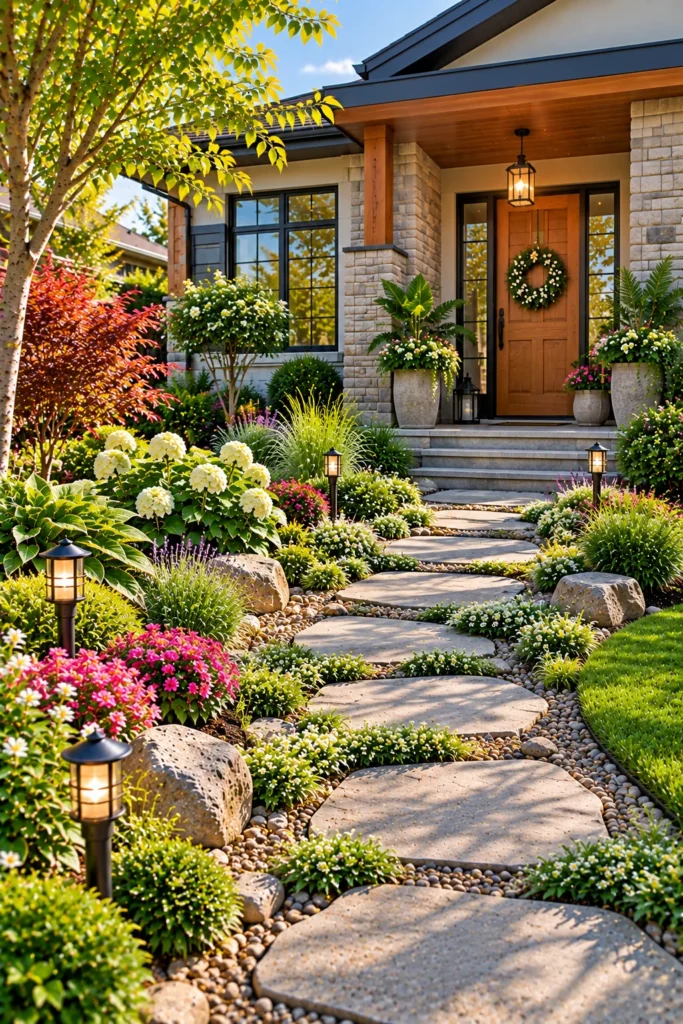 Combine Plants With a Stone Path