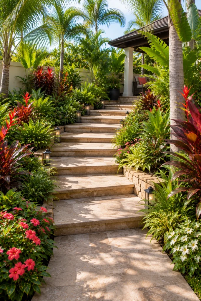 Create a Tropical Stairway With Plants