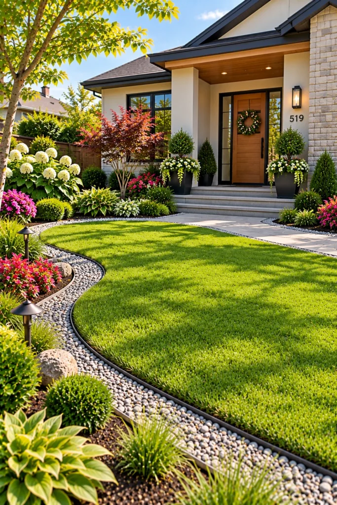 Gravel Border Around the Lawn