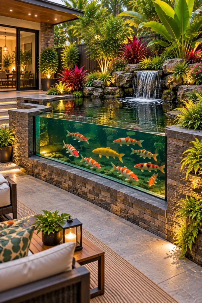 Koi Pond With a Viewing Window