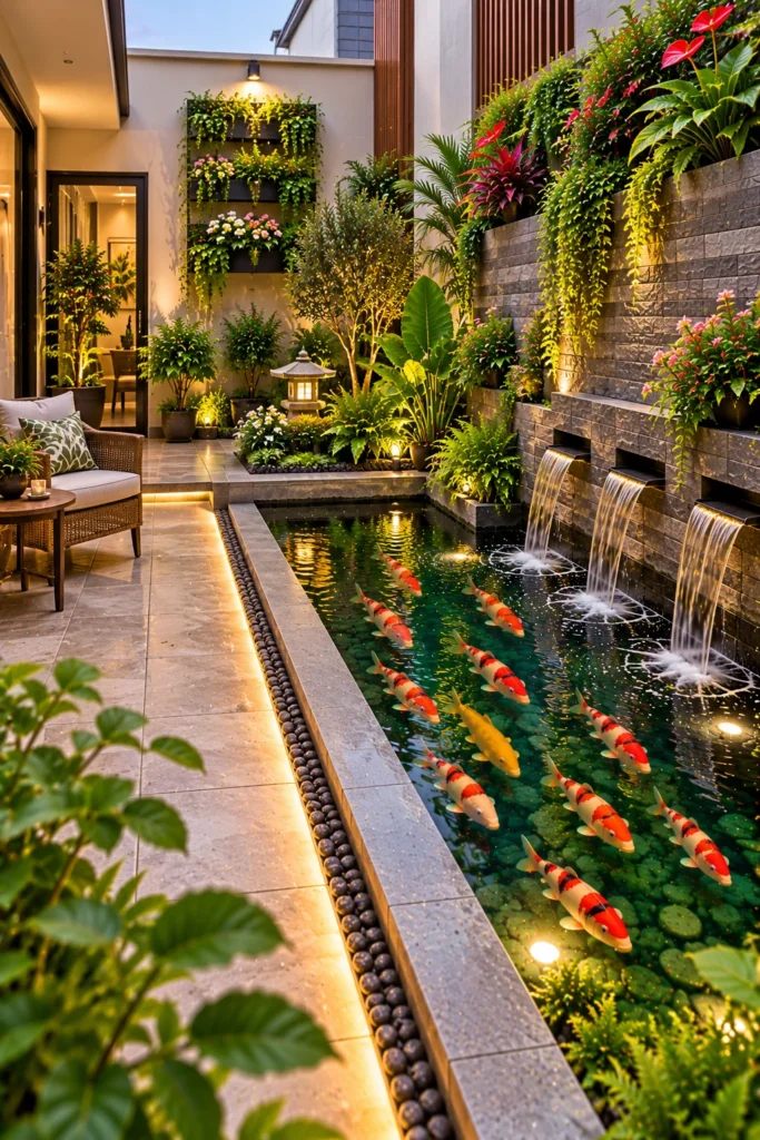 Koi Pond in a Courtyard