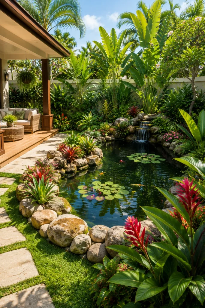 Make a Tropical Garden Around a Small Pond