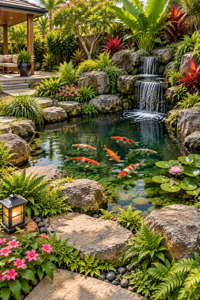 Natural Rock Koi Pond