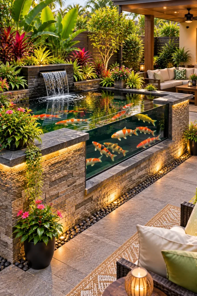 Raised Koi Pond