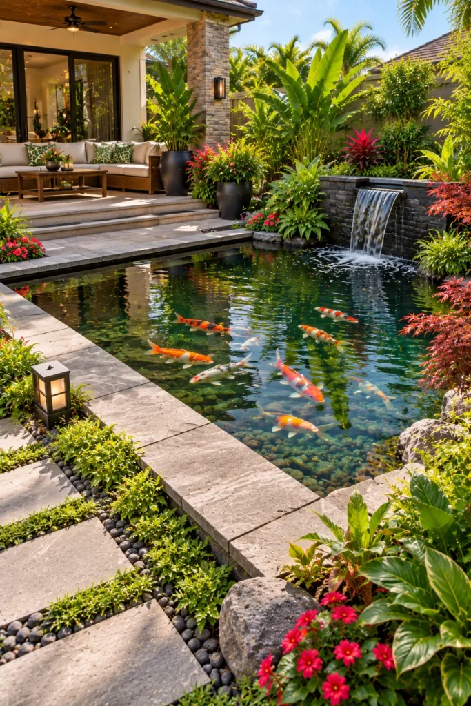 Simple Backyard Koi Pond