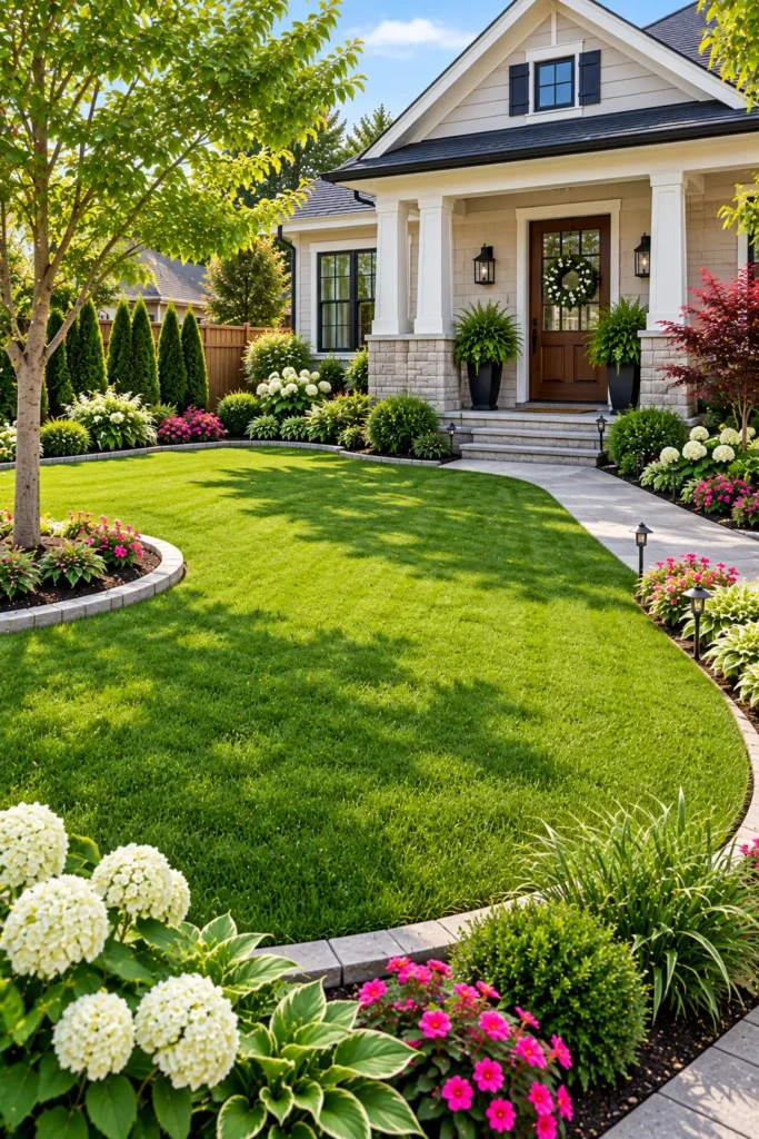 Simple Front Yard Lawn